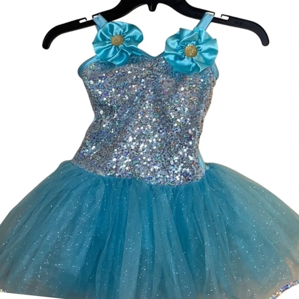 Weissman Pocket Full of Posies  dance leotard recital‎ girls size IC  Style 9100